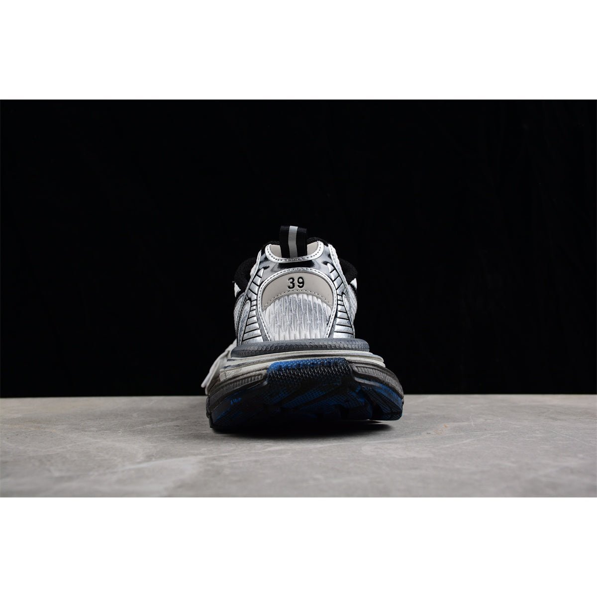BALENCIAGA 3 - L - Gray Blue-graffiti Sneakers Unisex Streetwear Limited Edition - Introducing the BALENCIAGA 3XL in Gray Blue-Graffiti, a bold fusion of urban art and high