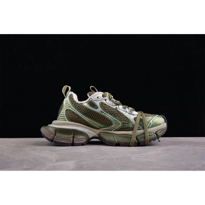 BALENCIAGA 3 - L - Olive Sneakers - Green Unisex Streetwear Limited Edition - Introducing the BALENCIAGA 3XL x Olive Green, a striking blend of modern design and luxurious