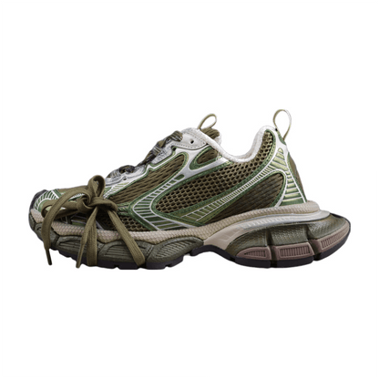 BALENCIAGA 3 - L - Olive Sneakers - Green Unisex Streetwear Limited Edition - Introducing the BALENCIAGA 3XL x Olive Green, a striking blend of modern design and luxurious