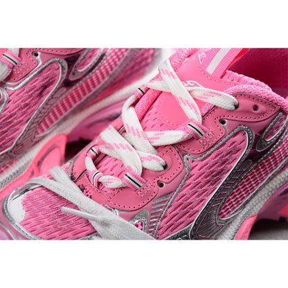 BALENCIAGA 3 - L - Silver Sneakers - Pink Unisex Streetwear Limited Edition - The BALENCIAGA 3XL x Pink Silver sneakers are a stunning expression of contemporary fashion, blending