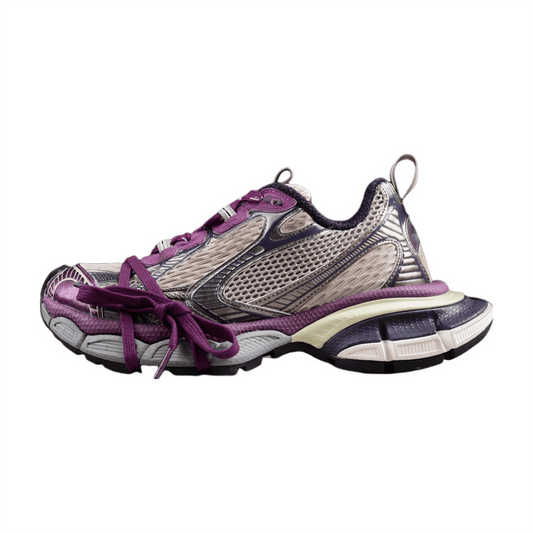 BALENCIAGA 3 - L - Grey Sneakers - Purple Unisex Streetwear Limited Edition - Introducing the BALENCIAGA 3XL x Purple Grey, a stunning blend of contemporary design and luxurious