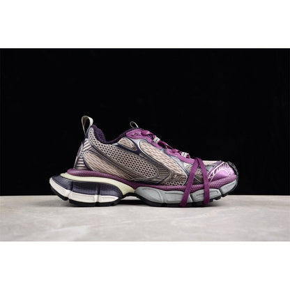 BALENCIAGA 3 - L - Grey Sneakers - Purple Unisex Streetwear Limited Edition - Introducing the BALENCIAGA 3XL x Purple Grey, a stunning blend of contemporary design and luxurious
