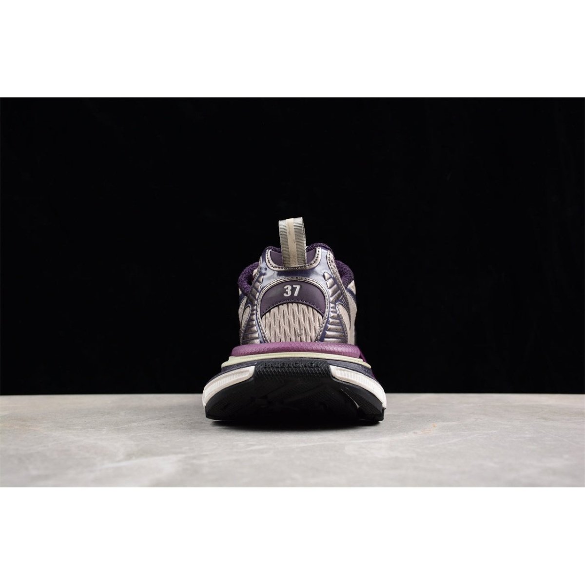 BALENCIAGA 3 - L - Grey Sneakers - Purple Unisex Streetwear Limited Edition - Introducing the BALENCIAGA 3XL x Purple Grey, a stunning blend of contemporary design and luxurious