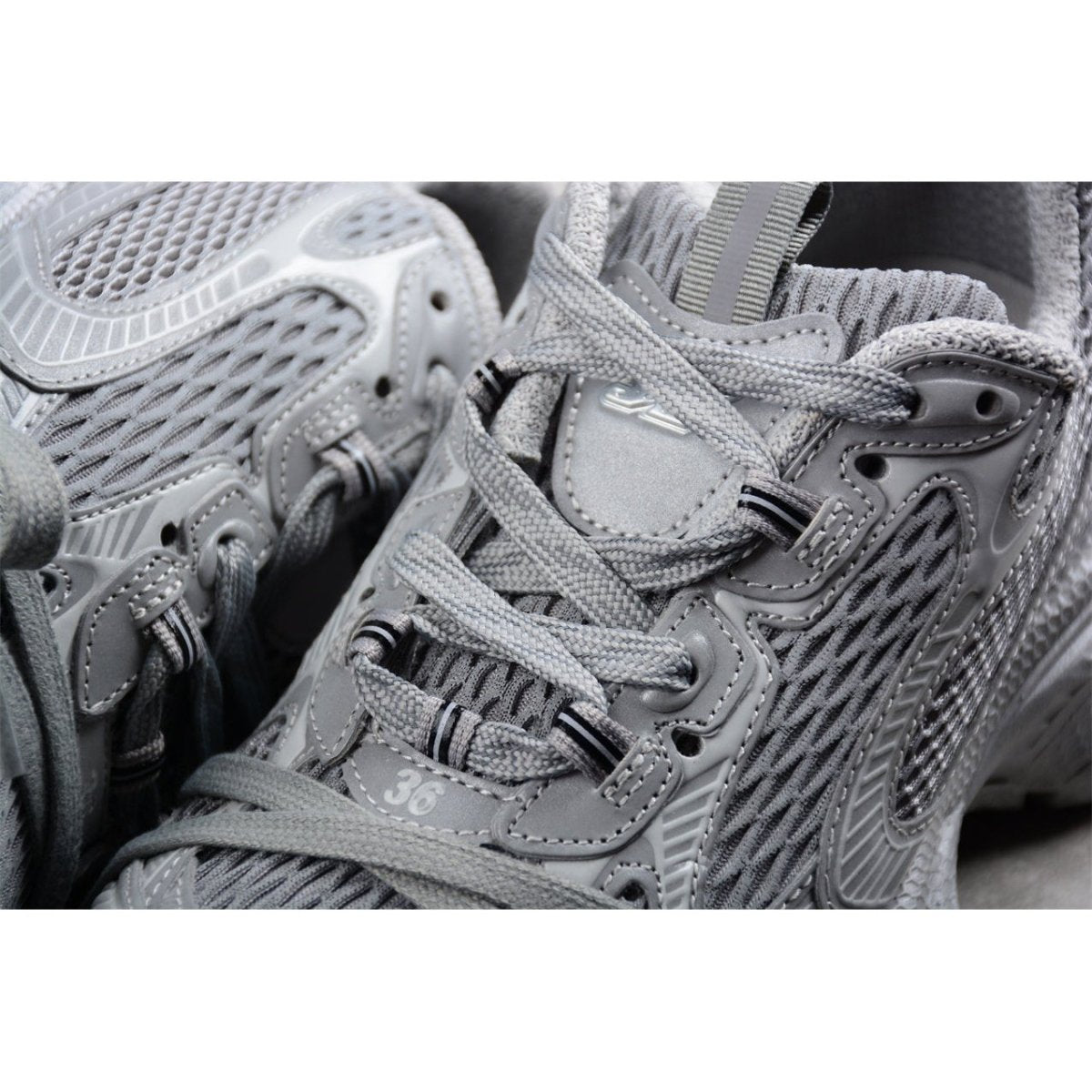 BALENCIAGA 3 - L - Reflective Sneakers - Grey Unisex Streetwear Limited Edition - The Balenciaga 3XL x Reflective Grey sneakers are a captivating addition to any cutting-edge wardrobe,