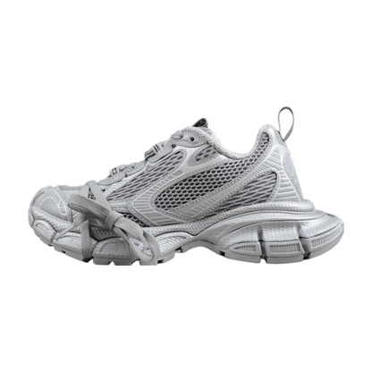 BALENCIAGA 3 - L - Reflective Sneakers - Grey Unisex Streetwear Limited Edition - The Balenciaga 3XL x Reflective Grey sneakers are a captivating addition to any cutting-edge wardrobe,