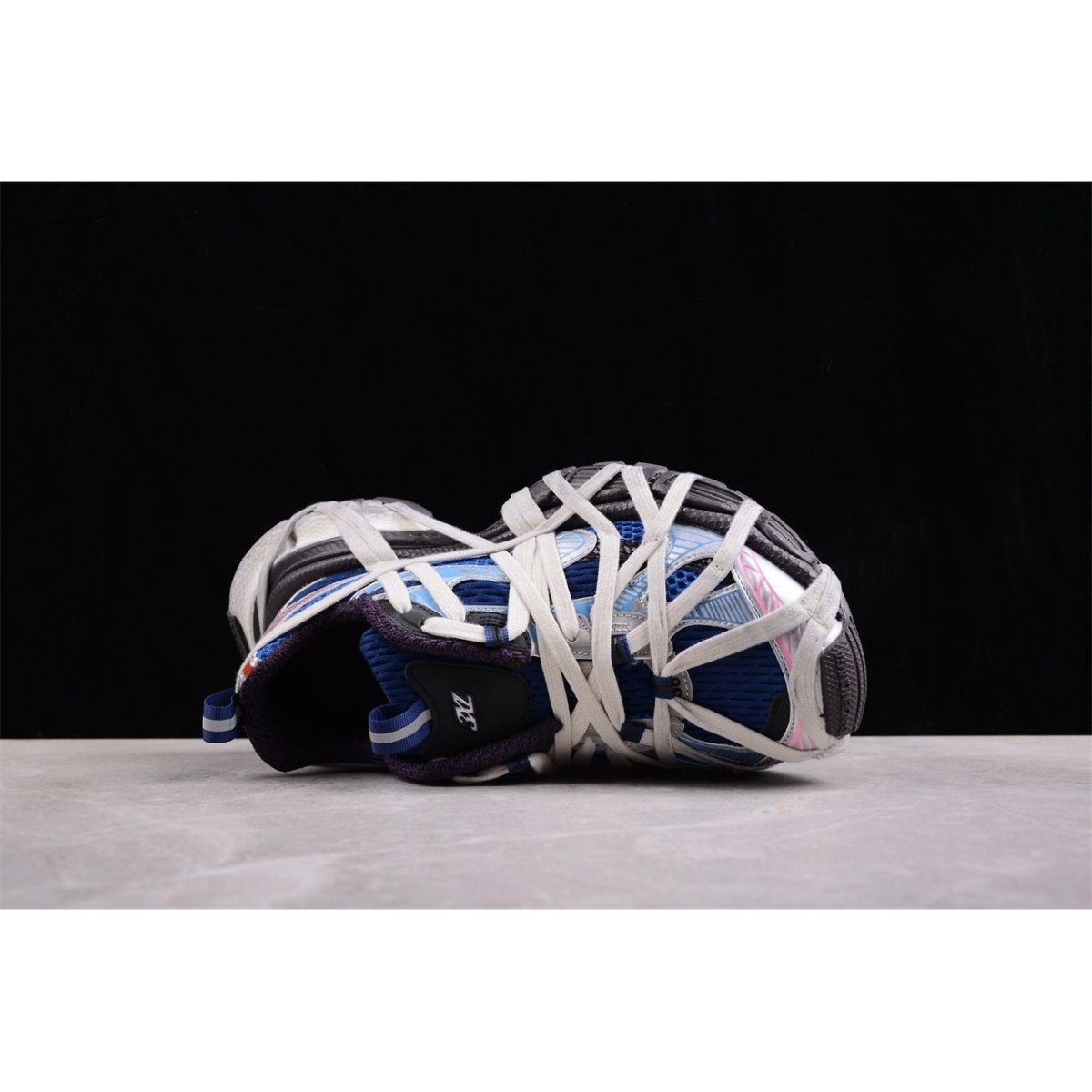 BALENCIAGA 3 - L - Royal Silver Sneakers - Blue Unisex Streetwear Limited Edition - The Balenciaga 3XL x Royal Blue Silver sneakers are a vibrant addition to any fashion-forward