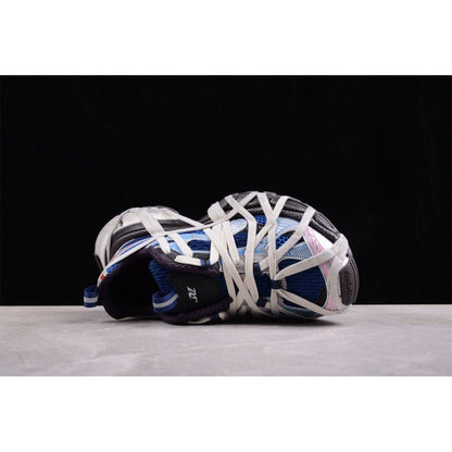 BALENCIAGA 3 - L - Royal Silver Sneakers - Blue Unisex Streetwear Limited Edition - The Balenciaga 3XL x Royal Blue Silver sneakers are a vibrant addition to any fashion-forward