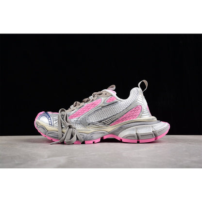 BALENCIAGA 3 - L - Silver Sneakers - Pink Unisex Streetwear Limited Edition - The BALENCIAGA 3XL x Silver Pink sneakers blend futuristic design with a touch of femininity,