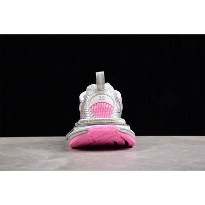 BALENCIAGA 3 - L - Silver Sneakers - Pink Unisex Streetwear Limited Edition - The BALENCIAGA 3XL x Silver Pink sneakers blend futuristic design with a touch of femininity,