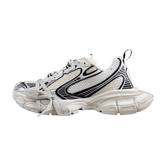BALENCIAGA 3 - L - White Sneakers - Black Unisex Streetwear Limited Edition - The Balenciaga 3XL x White Black sneakers offer a classic colorway with a contemporary twist.