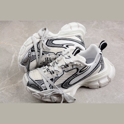BALENCIAGA 3 - L - White Sneakers - Black Unisex Streetwear Limited Edition - The Balenciaga 3XL x White Black sneakers offer a classic colorway with a contemporary twist.