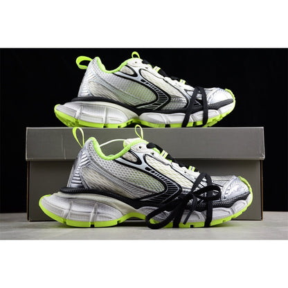 BALENCIAGA 3 - L - White Fluo Yellow Sneakers - Black Unisex Streetwear Limited Edition - Introducing the BALENCIAGA 3XL x White Black Fluo Yellow, a dynamic fusion of modern design