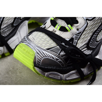 BALENCIAGA 3 - L - White Fluo Yellow Sneakers - Black Unisex Streetwear Limited Edition - Introducing the BALENCIAGA 3XL x White Black Fluo Yellow, a dynamic fusion of modern design