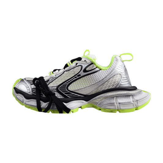BALENCIAGA 3 - L - White Fluo Yellow Sneakers - Black Unisex Streetwear Limited Edition - Introducing the BALENCIAGA 3XL x White Black Fluo Yellow, a dynamic fusion of modern design