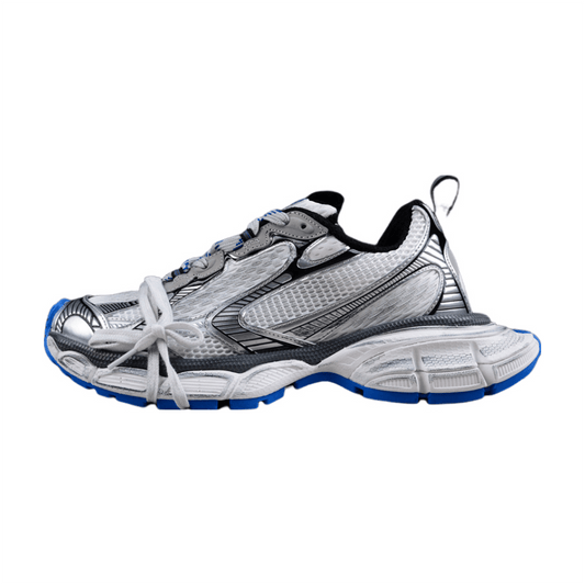 BALENCIAGA 3 - L - Grey Blue Sneakers - White Unisex Streetwear Limited Edition - Introducing the BALENCIAGA 3XL x White Grey Blue, a bold statement in contemporary footwear. These