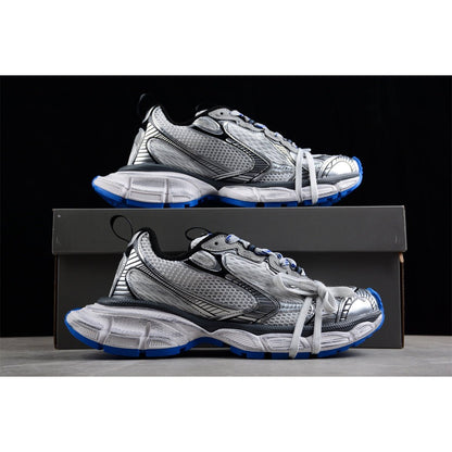 BALENCIAGA 3 - L - Grey Blue Sneakers - White Unisex Streetwear Limited Edition - Introducing the BALENCIAGA 3XL x White Grey Blue, a bold statement in contemporary footwear. These