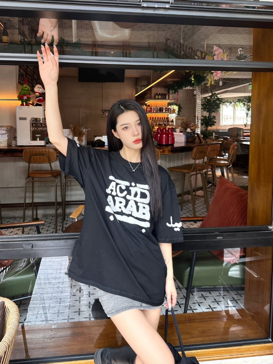 Camiseta negra Balenciaga Acid Arab