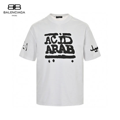Balenciaga Acid Arab T-shirt (white) Unisex Streetwear Limited Edition - The Balenciaga Acid Arab T-Shirt in white is a bold and distinctive piece, featuring the
