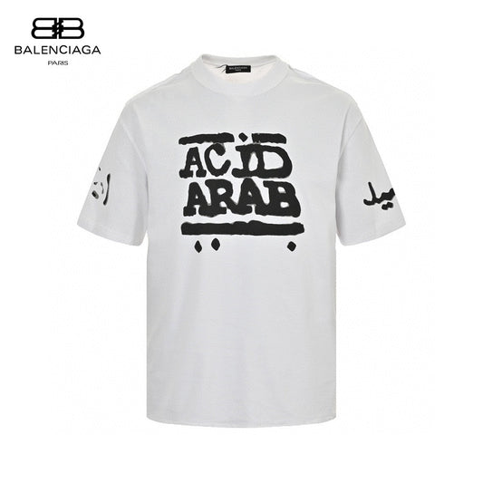 Balenciaga Acid Arab T-shirt (white) Unisex Streetwear Limited Edition - The Balenciaga Acid Arab T-Shirt in white is a bold and distinctive piece, featuring the
