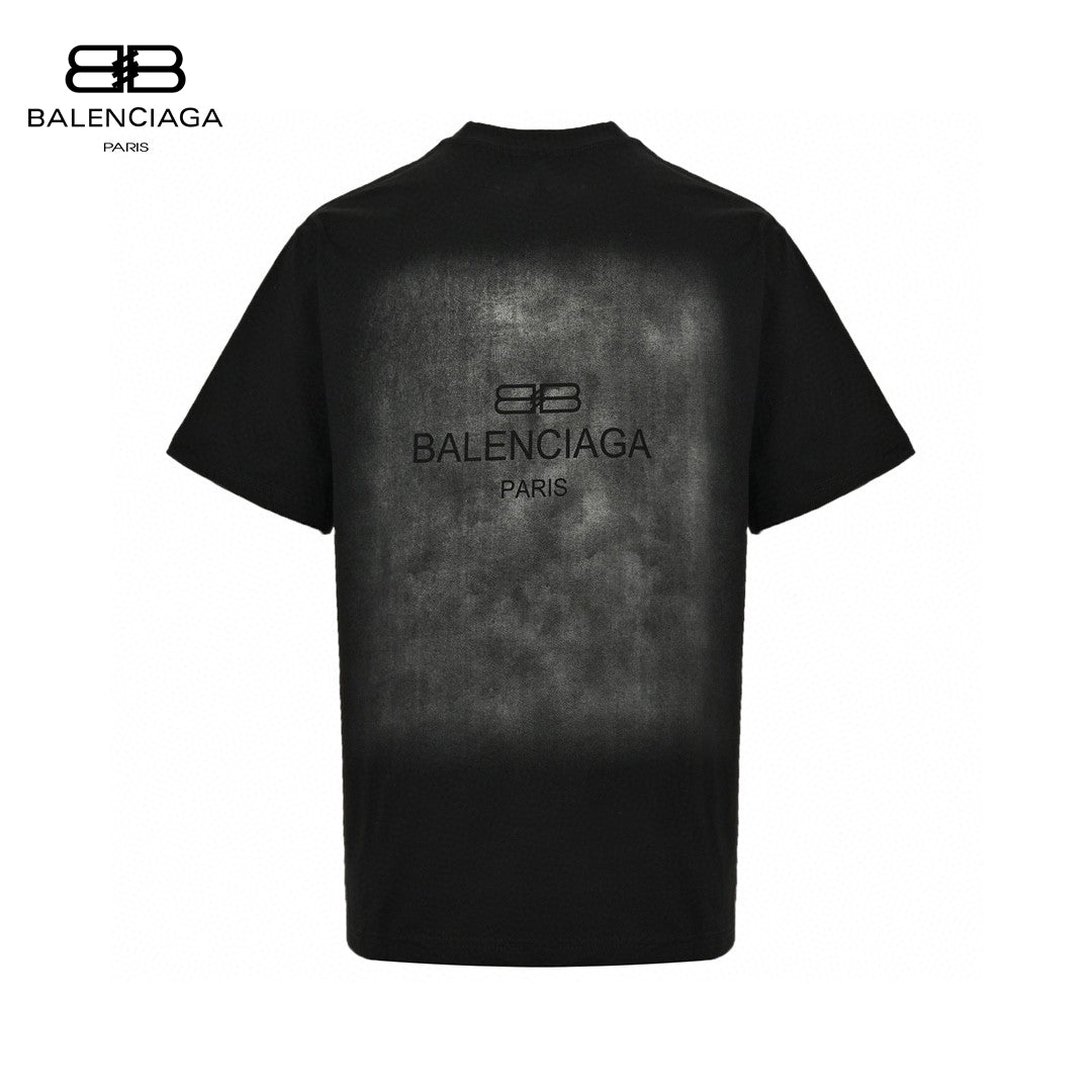 Balenciaga All-over Logo Print T-shirt (black) Unisex Streetwear Limited Edition - Make a bold statement with the Balenciaga All-Over Logo Print T-Shirt in black. This stylish