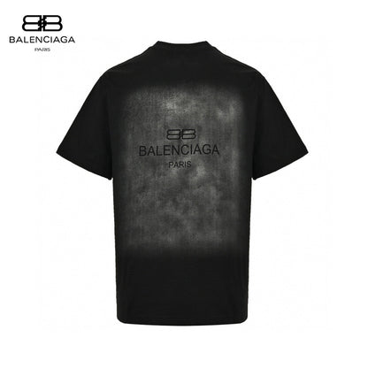 Balenciaga All-over Logo Print T-shirt (black) Unisex Streetwear Limited Edition - Make a bold statement with the Balenciaga All-Over Logo Print T-Shirt in black. This stylish