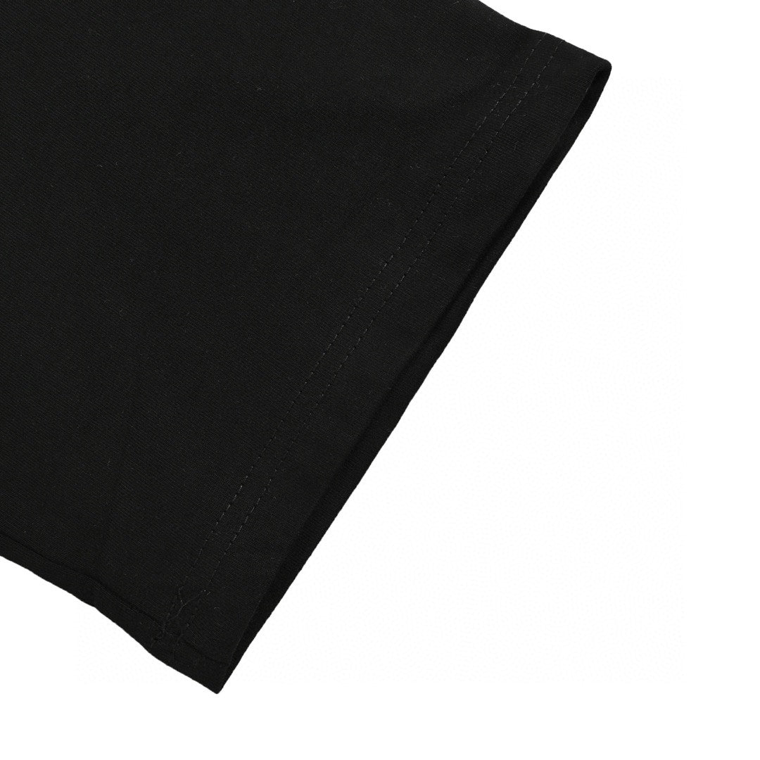 Camiseta Balenciaga con estampado integral del logo (negra)