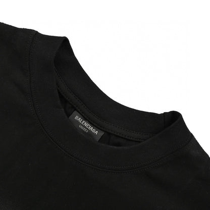 Balenciaga All-over Logo Print T-shirt (black) Unisex Streetwear Limited Edition - Make a bold statement with the Balenciaga All-Over Logo Print T-Shirt in black. This stylish