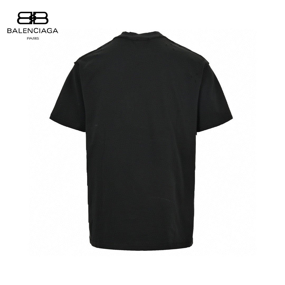 Balenciaga Antwerpen T-shirt - Black Unisex Streetwear Limited Edition - This Balenciaga t-shirt features a distinctive graphic design with an illustration of a castle on