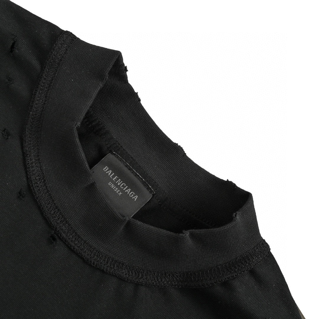 Balenciaga Antwerpen T-shirt - Black Unisex Streetwear Limited Edition - This Balenciaga t-shirt features a distinctive graphic design with an illustration of a castle on