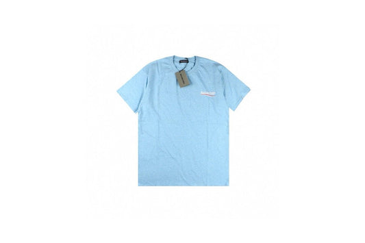 Balenciaga Basic Logo T-shirt - Light - Blue Unisex Streetwear Limited Edition - This light blue Balenciaga t-shirt features the brand's minimalist logo in a subtle navy print