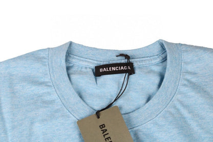 Camiseta Balenciaga Basic Logo - Azul claro