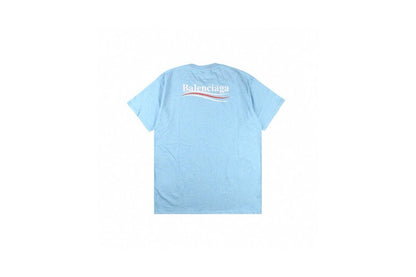 Balenciaga Basic Logo T-shirt - Light - Blue Unisex Streetwear Limited Edition - This light blue Balenciaga t-shirt features the brand's minimalist logo in a subtle navy print