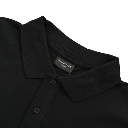 Polo negro con logo BB de Balenciaga