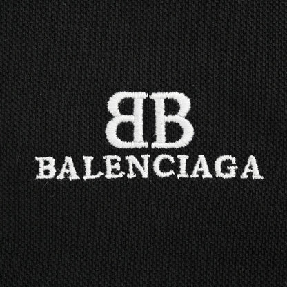Polo negro con logo BB de Balenciaga