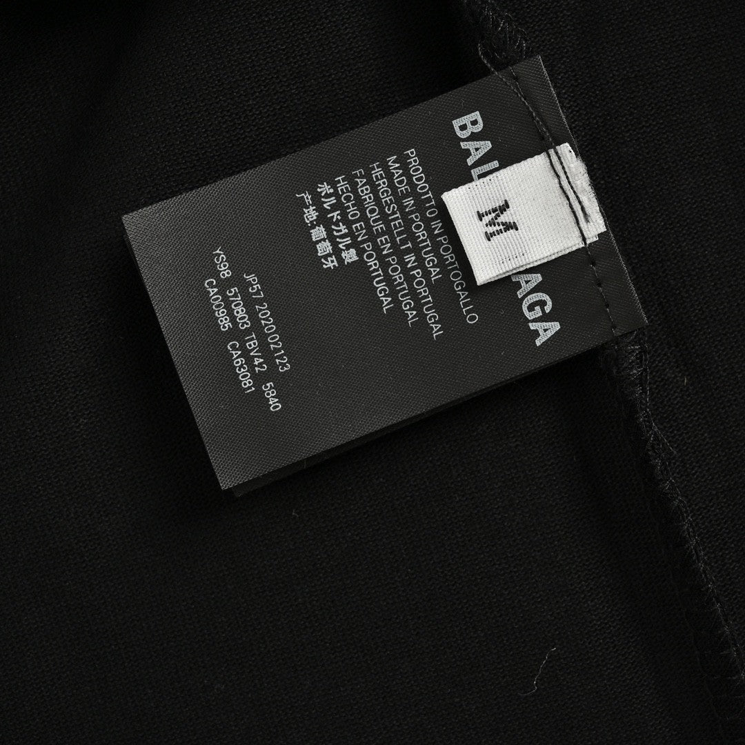 Camiseta Balenciaga con logo BB (negra)