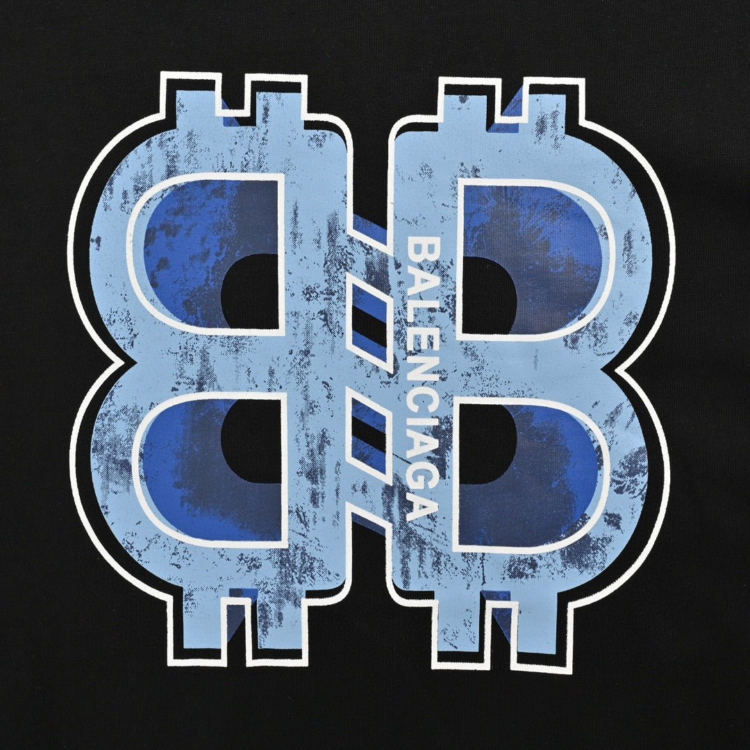 Camiseta Balenciaga con logo BB (negra)