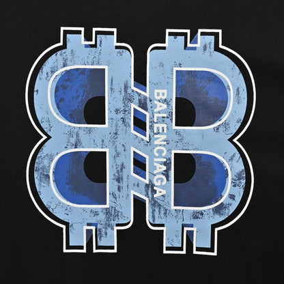 Camiseta Balenciaga con logo BB (negra)