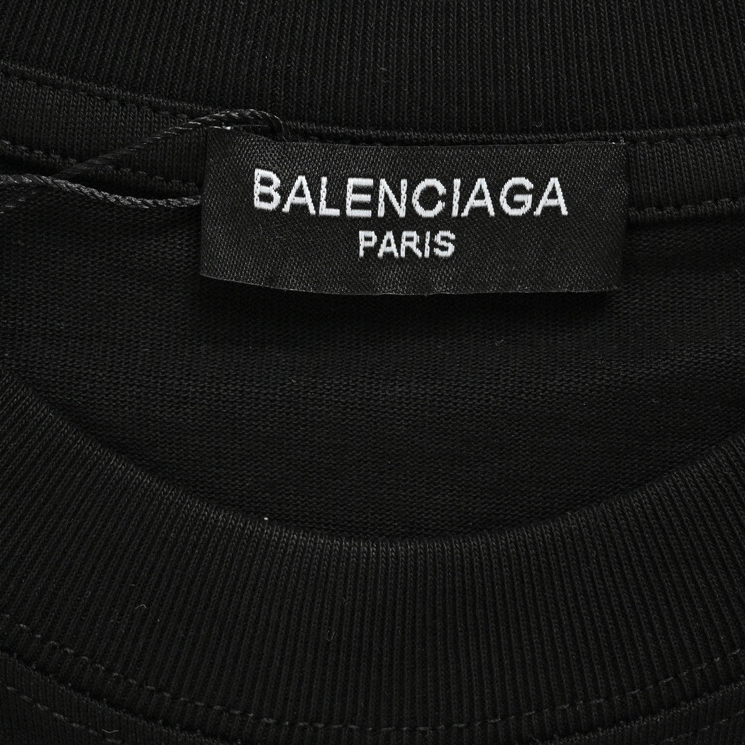 Camiseta Balenciaga con logo BB (negra)