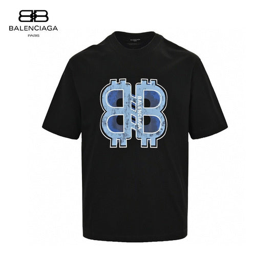 Balenciaga Bb Logo T-shirt (black) Unisex Streetwear Limited Edition - Elevate your streetwear collection with the Balenciaga BB Logo T-Shirt in black. Made from premium