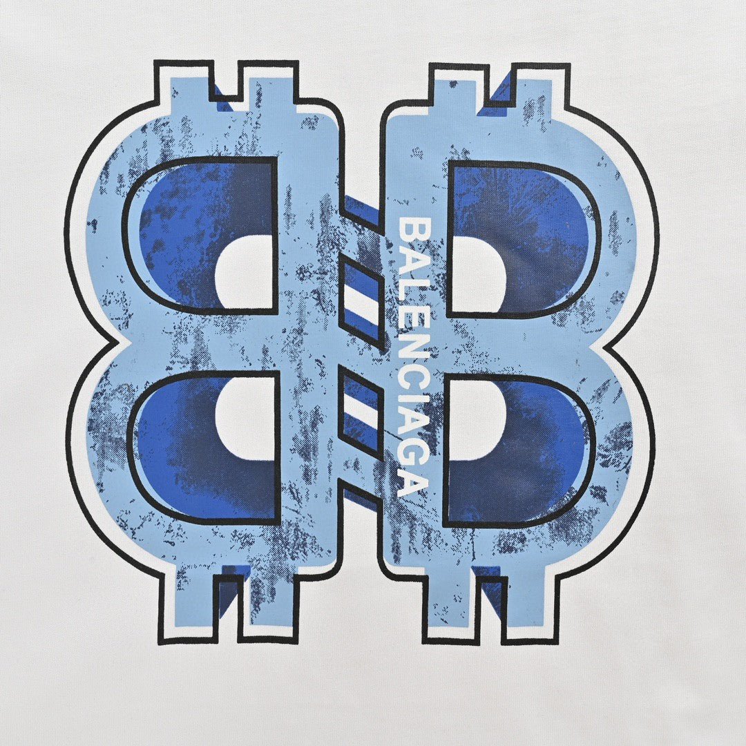 Camiseta Balenciaga con logo BB (blanca)