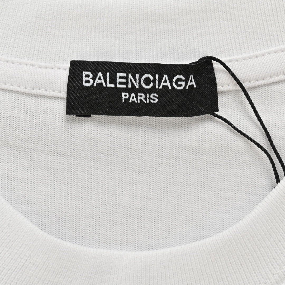 Camiseta Balenciaga con logo BB (blanca)