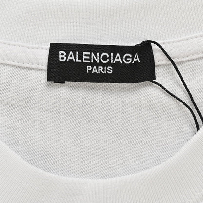 Camiseta Balenciaga con logo BB (blanca)