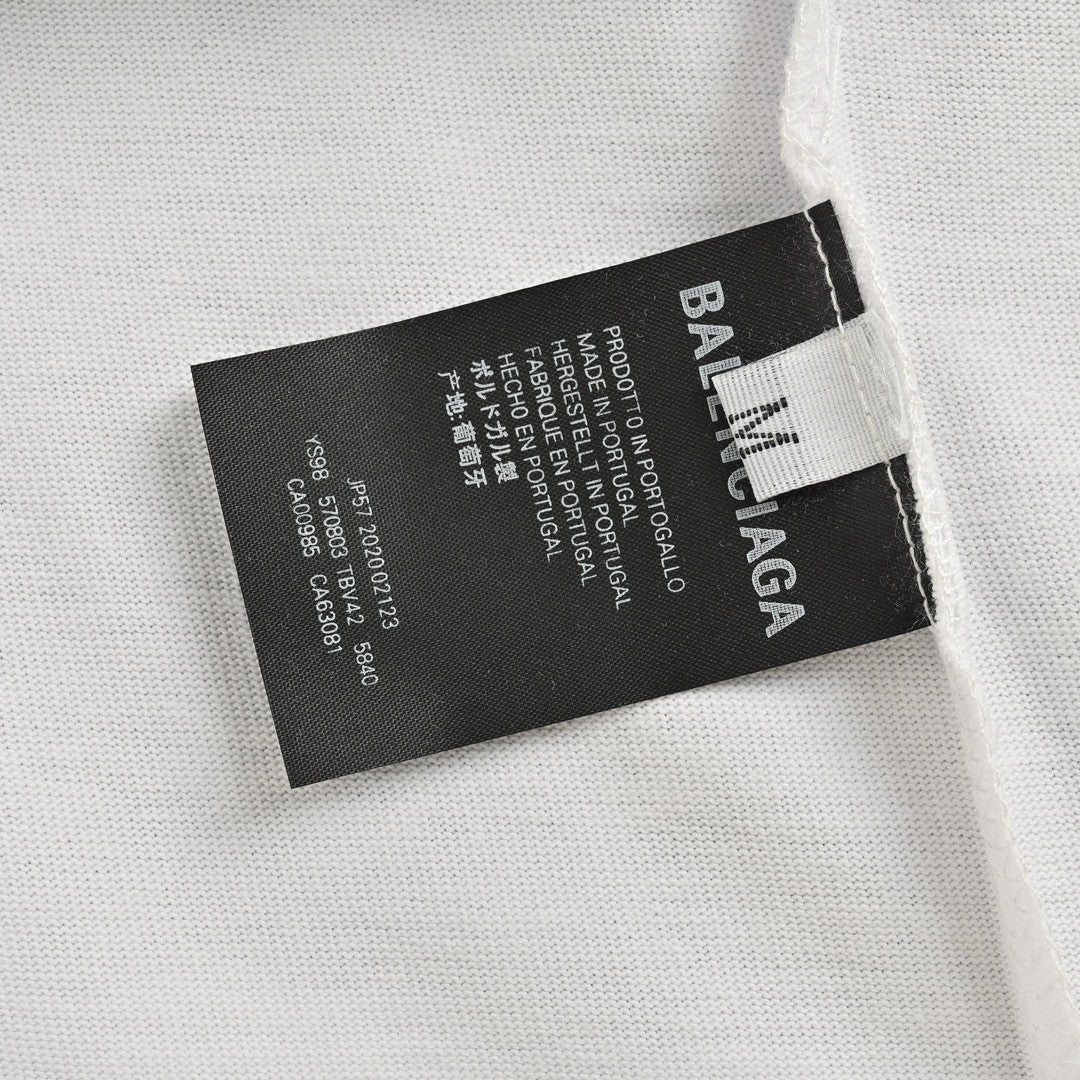 Camiseta Balenciaga con logo BB (blanca)