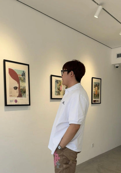Balenciaga BB Logo White Polo Shirt - logo - replica sneakers