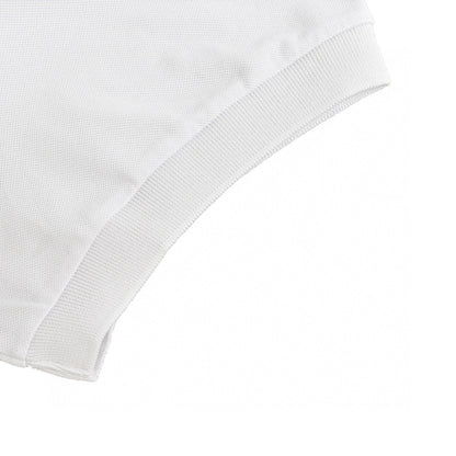 Balenciaga BB Logo White Polo Shirt - close up - replica sneakers