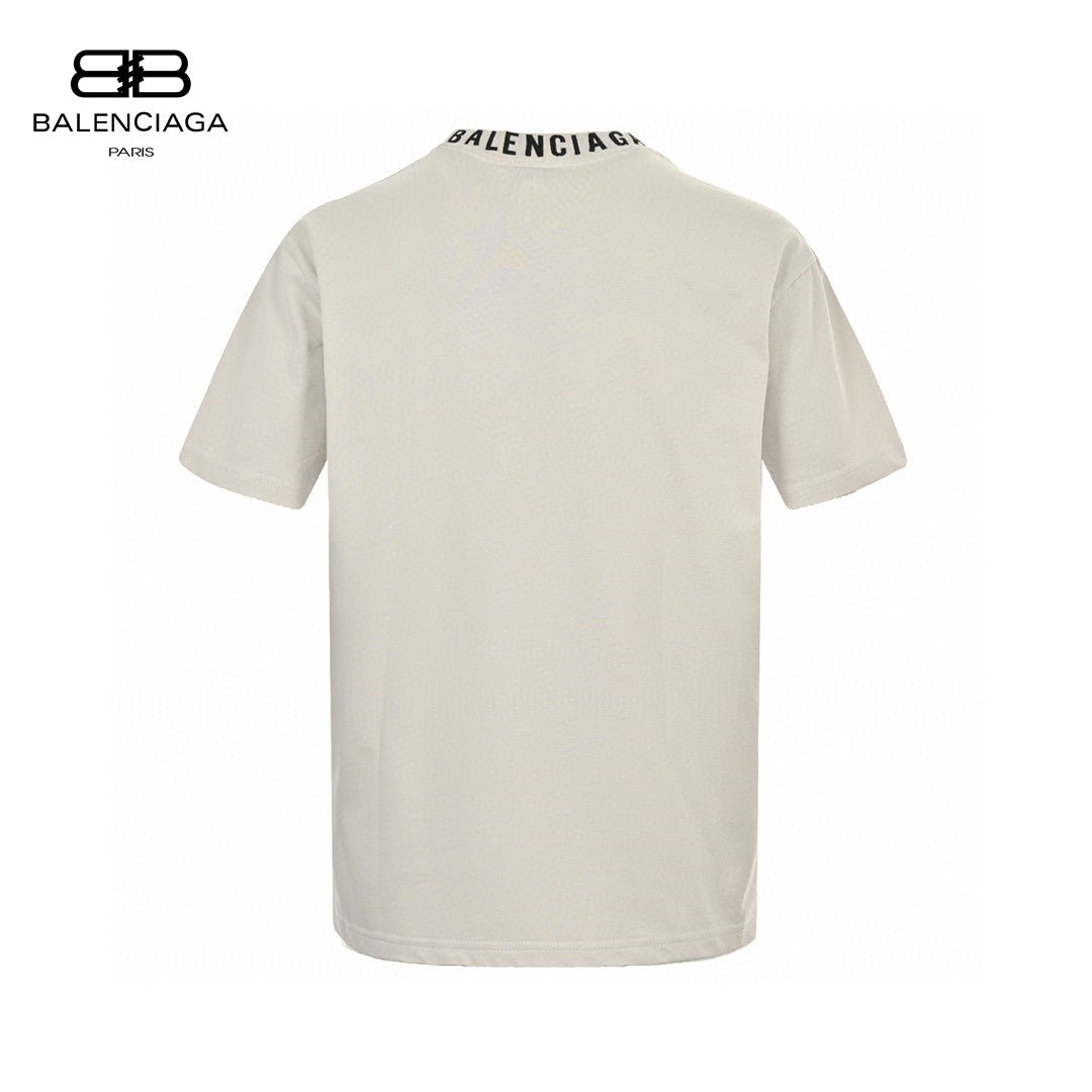 Camiseta Balenciaga beige con estampado abstracto