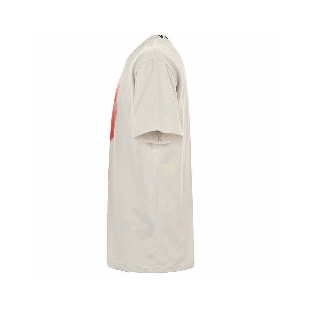 Camiseta Balenciaga beige con estampado abstracto