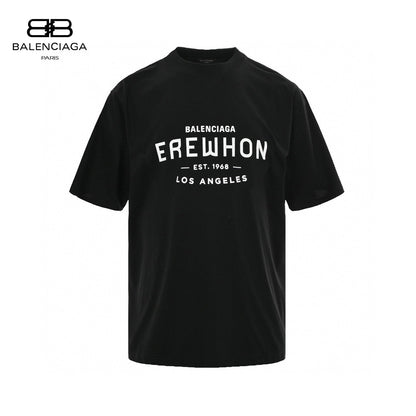 Balenciaga T-shirt With Erewhon Graphic - Beige Unisex Streetwear Limited Edition - <span>Casual and trendy. Features 'EREWHON' graphic with Balenciaga text. Made from high-quality fabric. Perfect fo