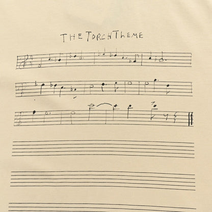 Balenciaga T-shirt With Musical Notes - Beige Unisex Streetwear Limited Edition - <span>Unique and artistic. Features musical notes graphic. Made from premium fabric. Perfect for casual wear.