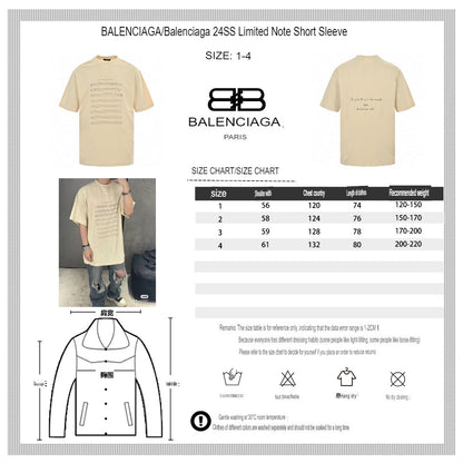 T-shirt beige Balenciaga avec notes de musique